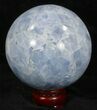 Polished Blue Calcite Sphere #32125-1